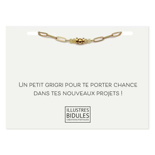 Bracelet Louise Jaune - Un petit grigri pour te porter chance dans tes nouveaux projets