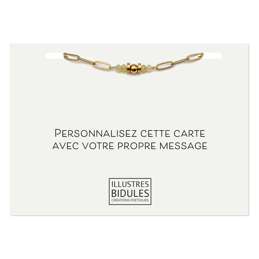 Bracelet Louise Jaune - Personnalisez votre message