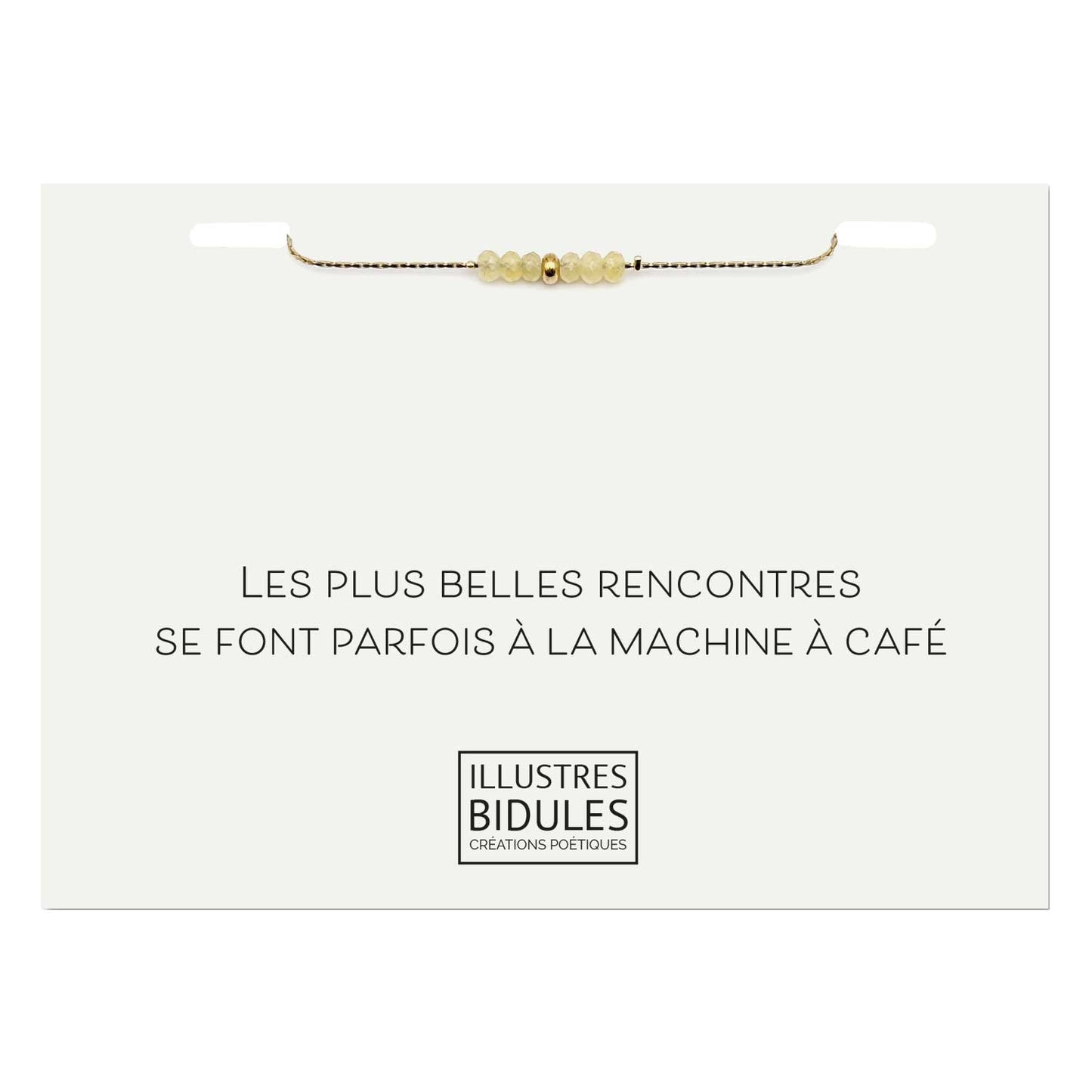 Bracelet amitié au travail en perles jaunes - Cadeau pour célébrer une collègue devenue amie