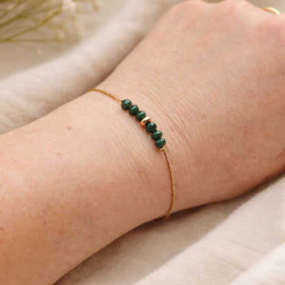 Bracelet Louise mini vert - Un bracelet à porter, pour te rappeler chaque jour que je t'aime