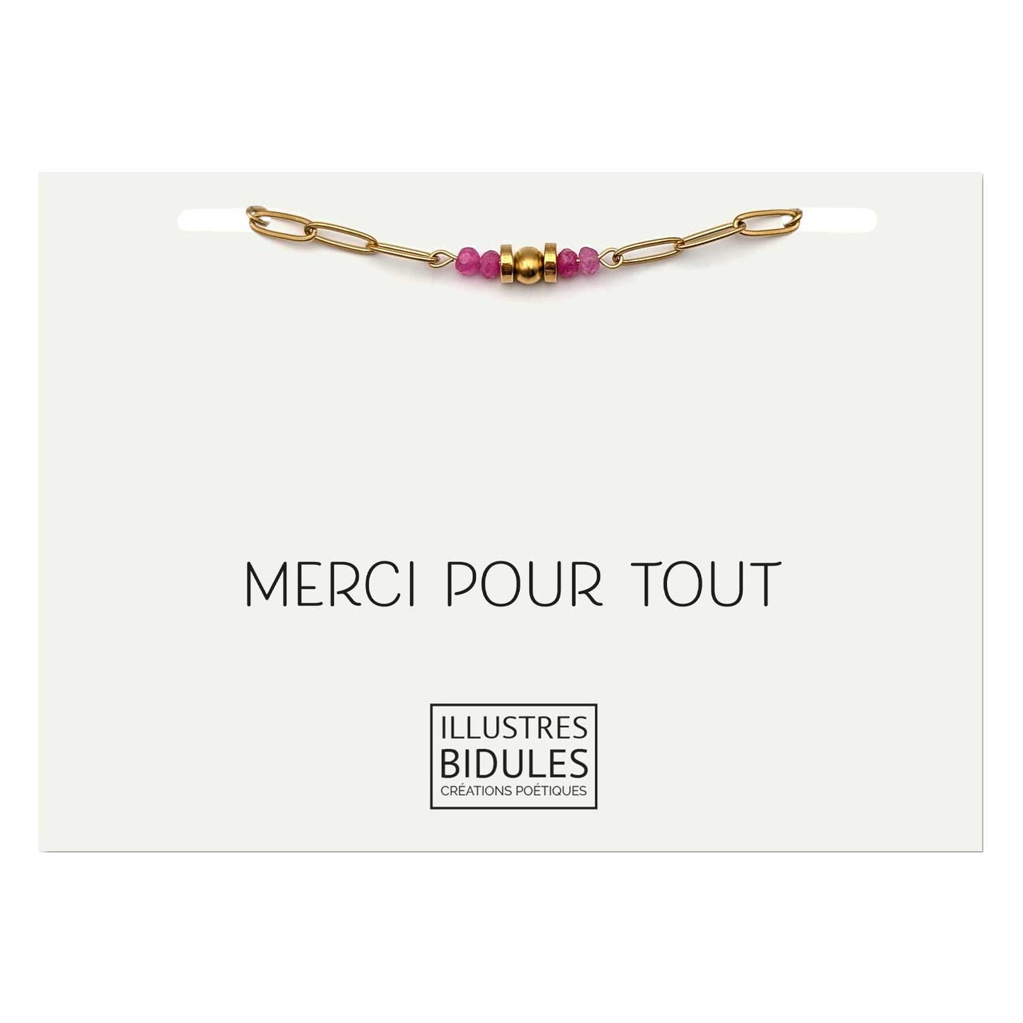 Bracelet Louise Pink - Merci pour tout