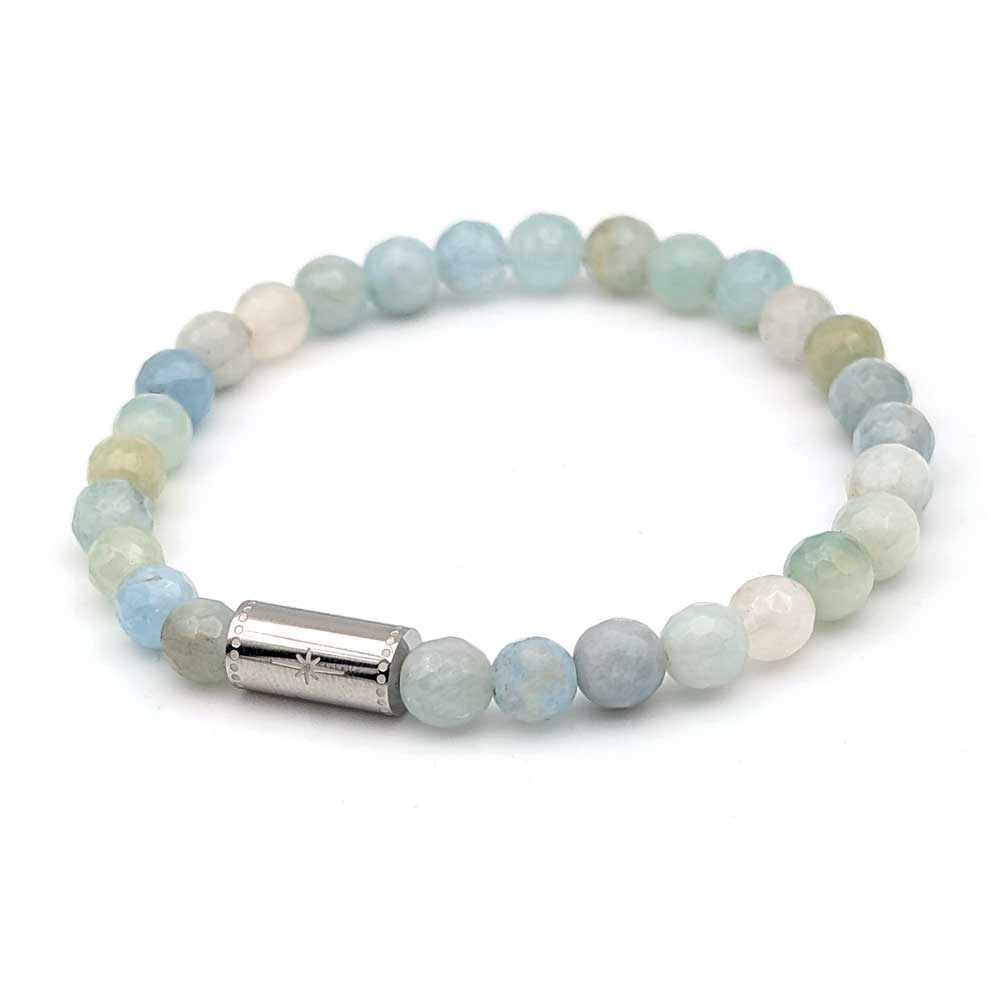 Bracelet Grigri aigue marine - argenté - Ma soeur chérie
