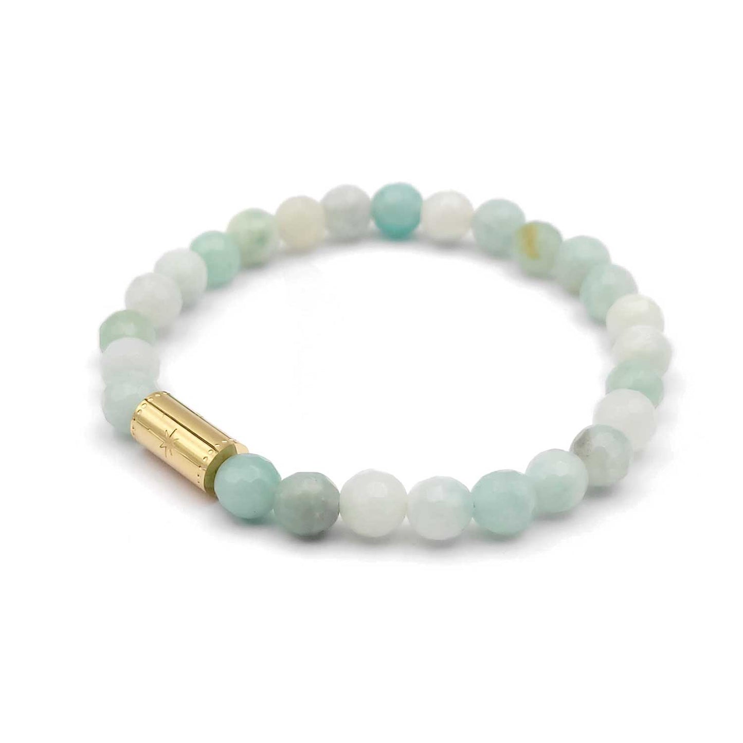 Bracelet Grigri amazonite -  Bonne fête maman