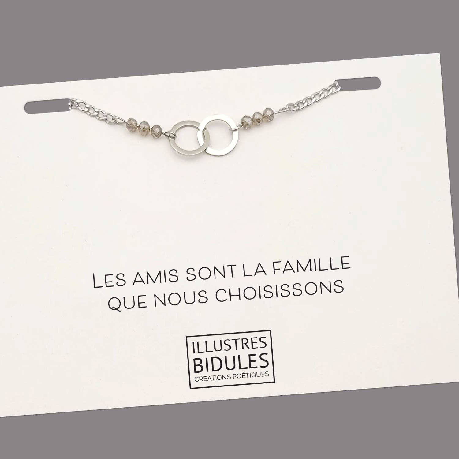 Bracelet cadeau soeur de coeur BFF citation amitié message meilleure amie 30 ans 40 ans départ