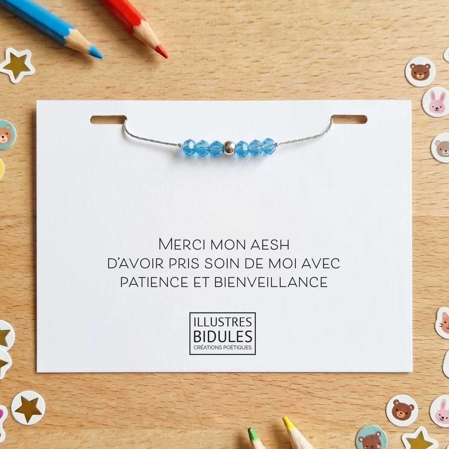 Bracelet Emma bleu - Une AESH formidable