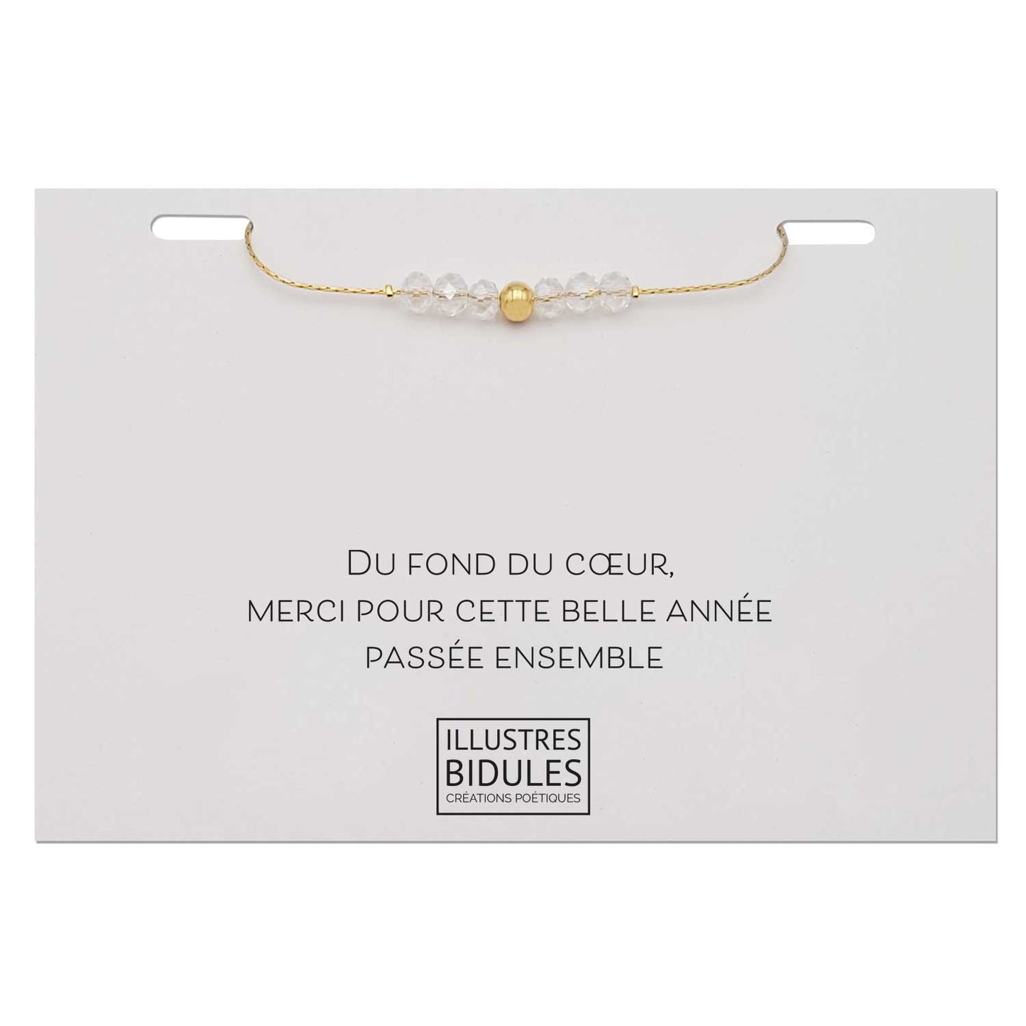 Bracelet Emma cristal - doré