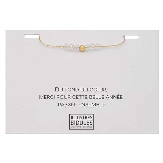 Bracelet Emma cristal - doré