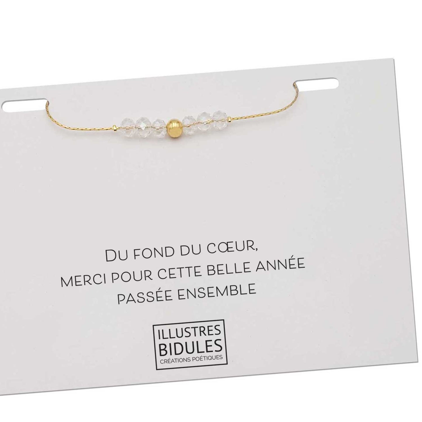 Bracelet Emma cristal - doré