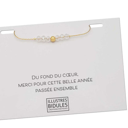 Bracelet Emma cristal - doré