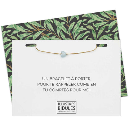 Cadeau porte bonheur pour dire tu comptes pour moi bracelet bijou à message