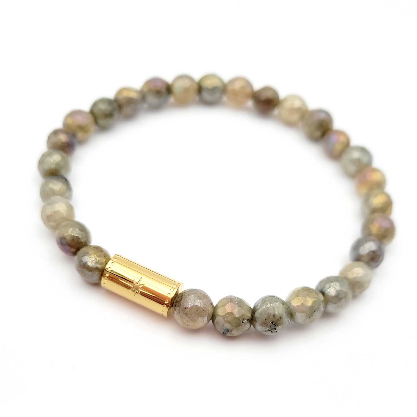 Bracelet Grigri Labradorite - dorée