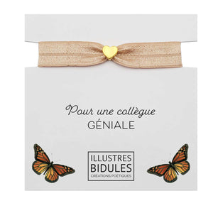 cadeau de départ collègue de travail cadeau d'anniversaire collègue de travail bracelet bijou message personnalisé Illustres Bidules