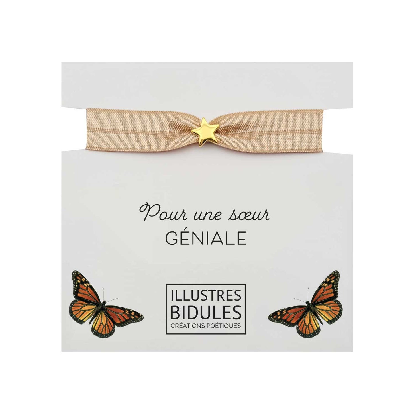 cadeau symbolique pour soeur bijou à message bracelet soeurette