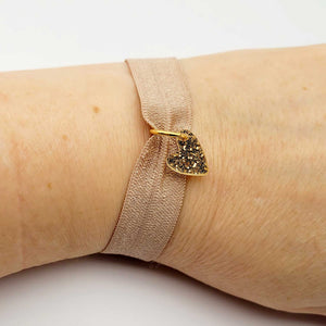 Bracelet Formidable - petit coeur pailletté doré Illustres Bidules