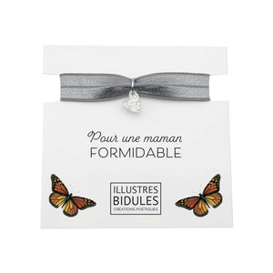 bracelet fête des mères bijou cadeau anniversaire maman cadeau raffiné pas cher  comment dire je t'aime maman bracelet élastique personnalisable bracelet à message personnalisé maman Illustres Bidules