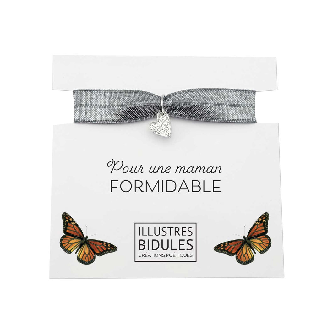 Illustres Bidules bracelet fête des mères bijou cadeau anniversaire maman cadeau raffiné pas cher  comment dire je t'aime maman bracelet élastique personnalisable bracelet à message personnalisé maman