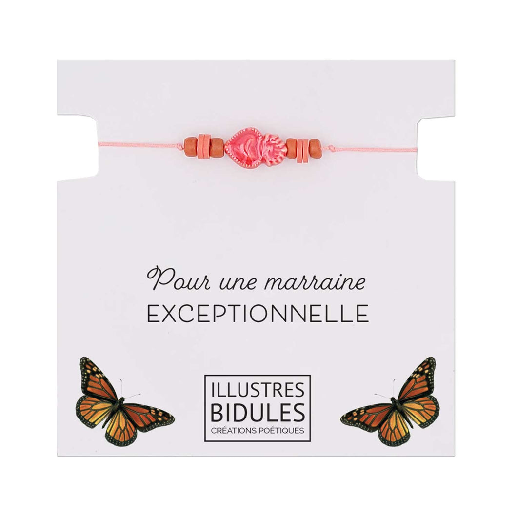 Illustres Bidules bracelet exvoto bracelet demande de marraine originale bijou cadeau anniversaire marraine bracelet personnalisé made in france