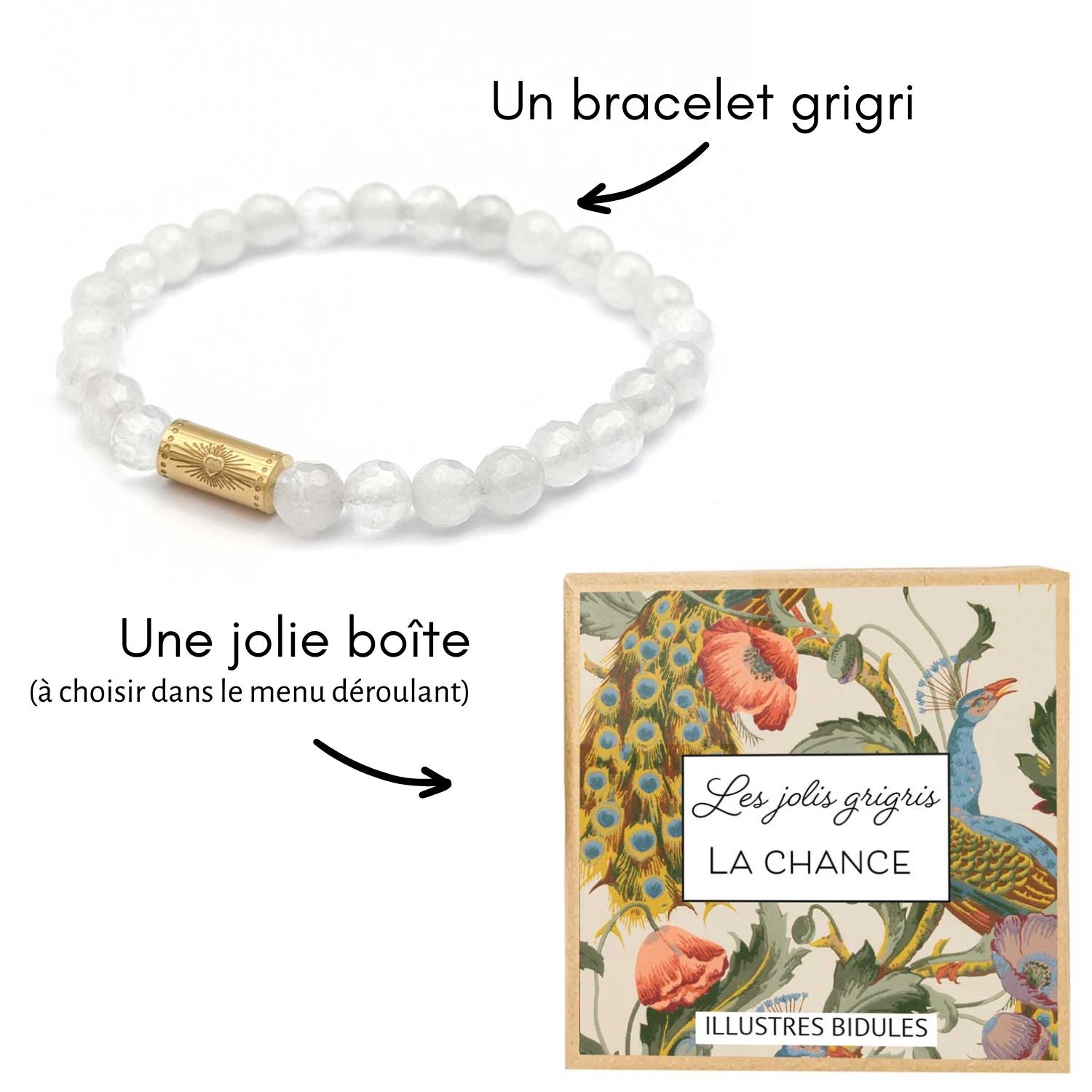 bracelet porte bonheur quartz