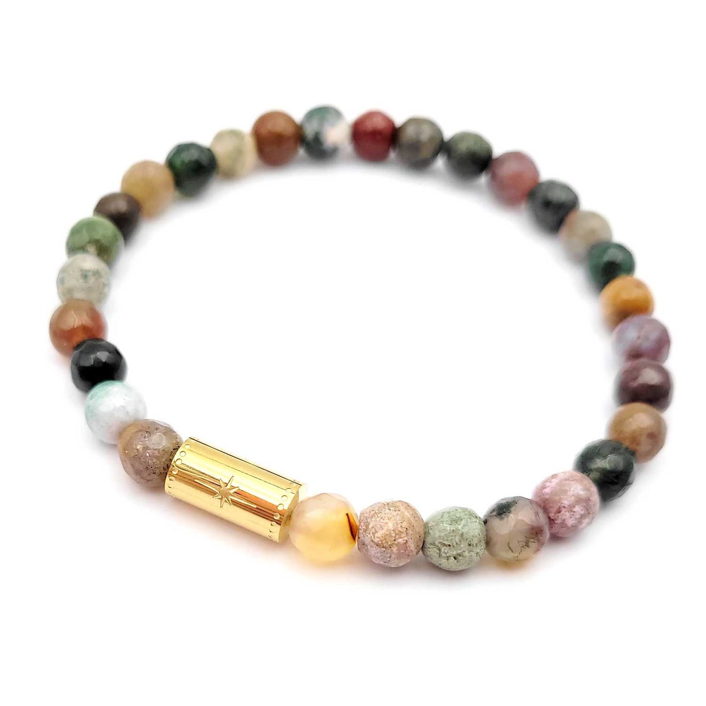 Bracelet Grigri agate indienne - doré - Boîte mamie chérie