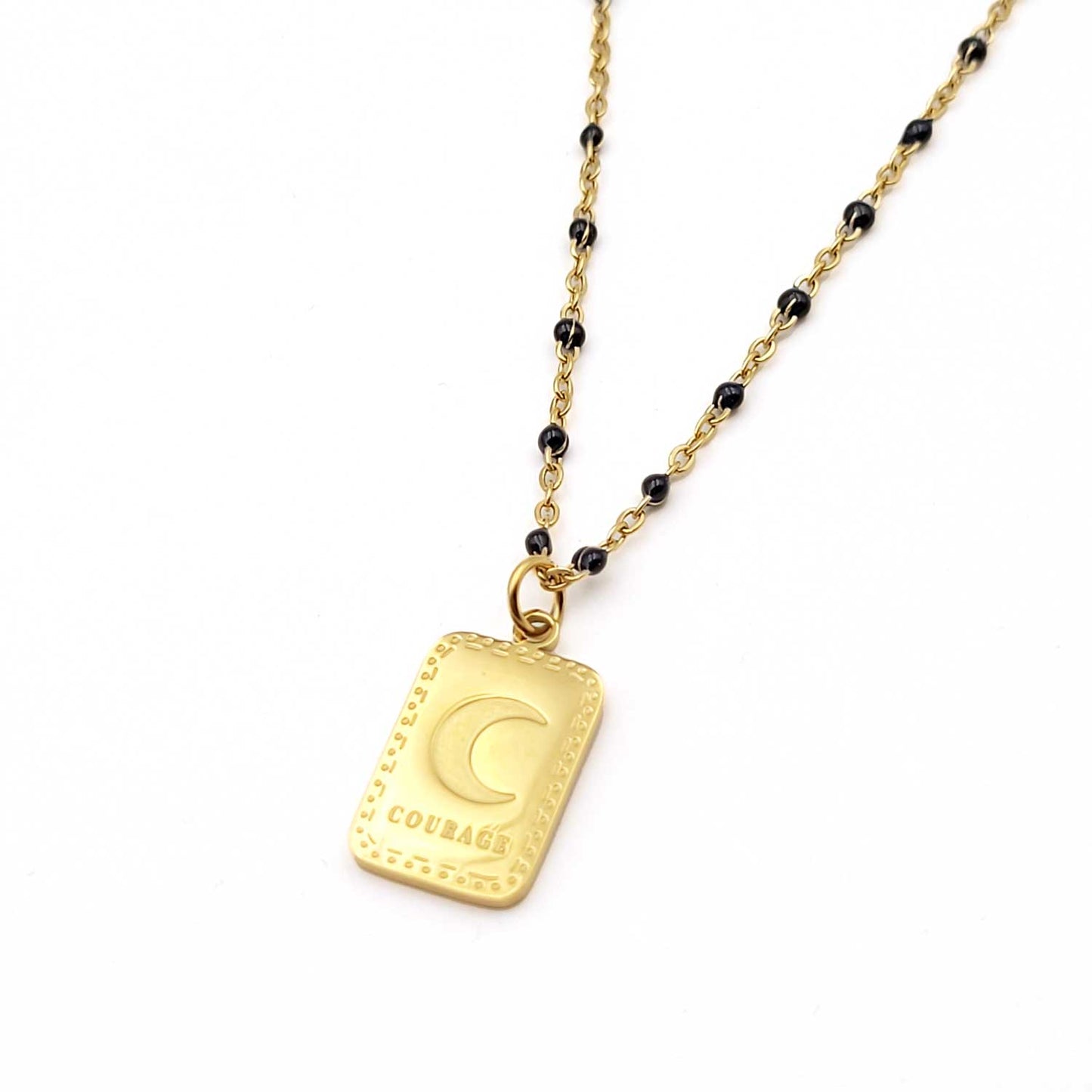 Collier Judy - Courage acier inoxydable doré