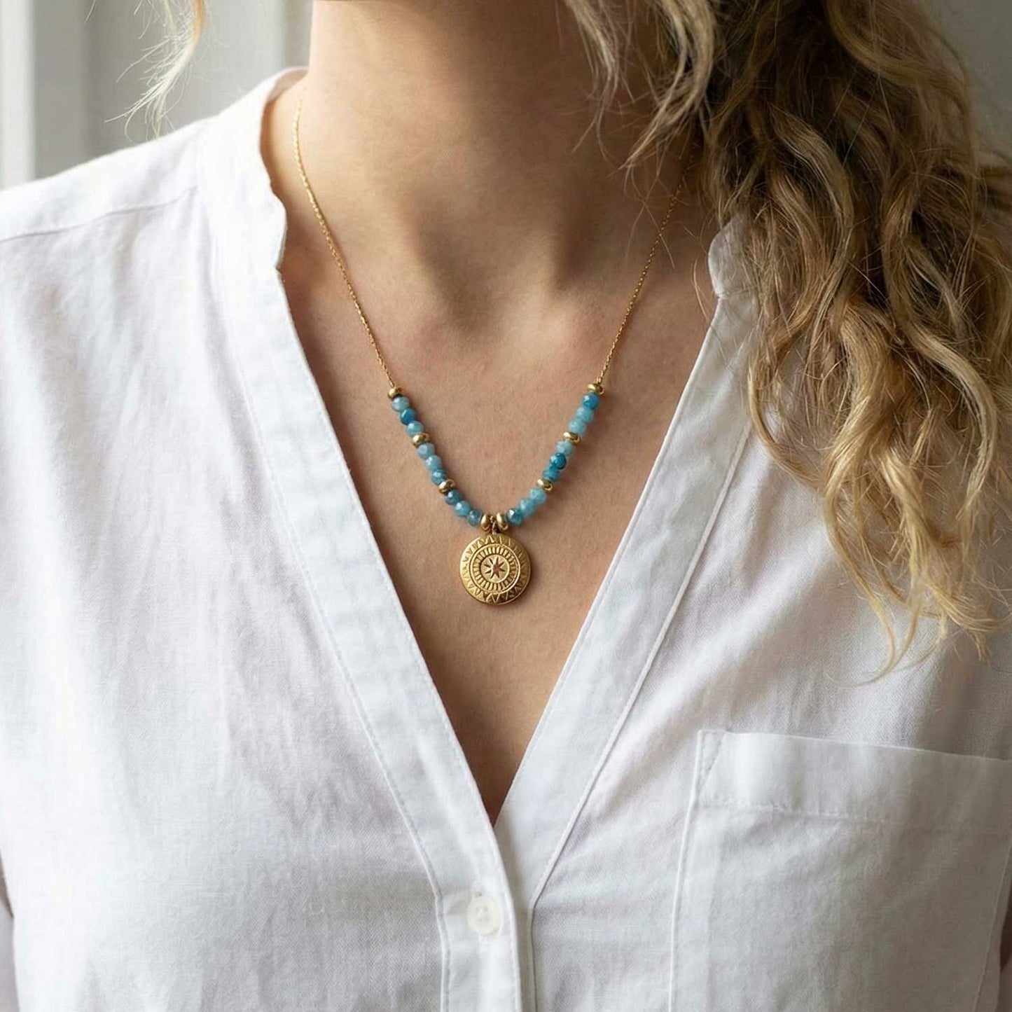 Collier Louise Bleu - Les vrais amitiés continuent à grandir