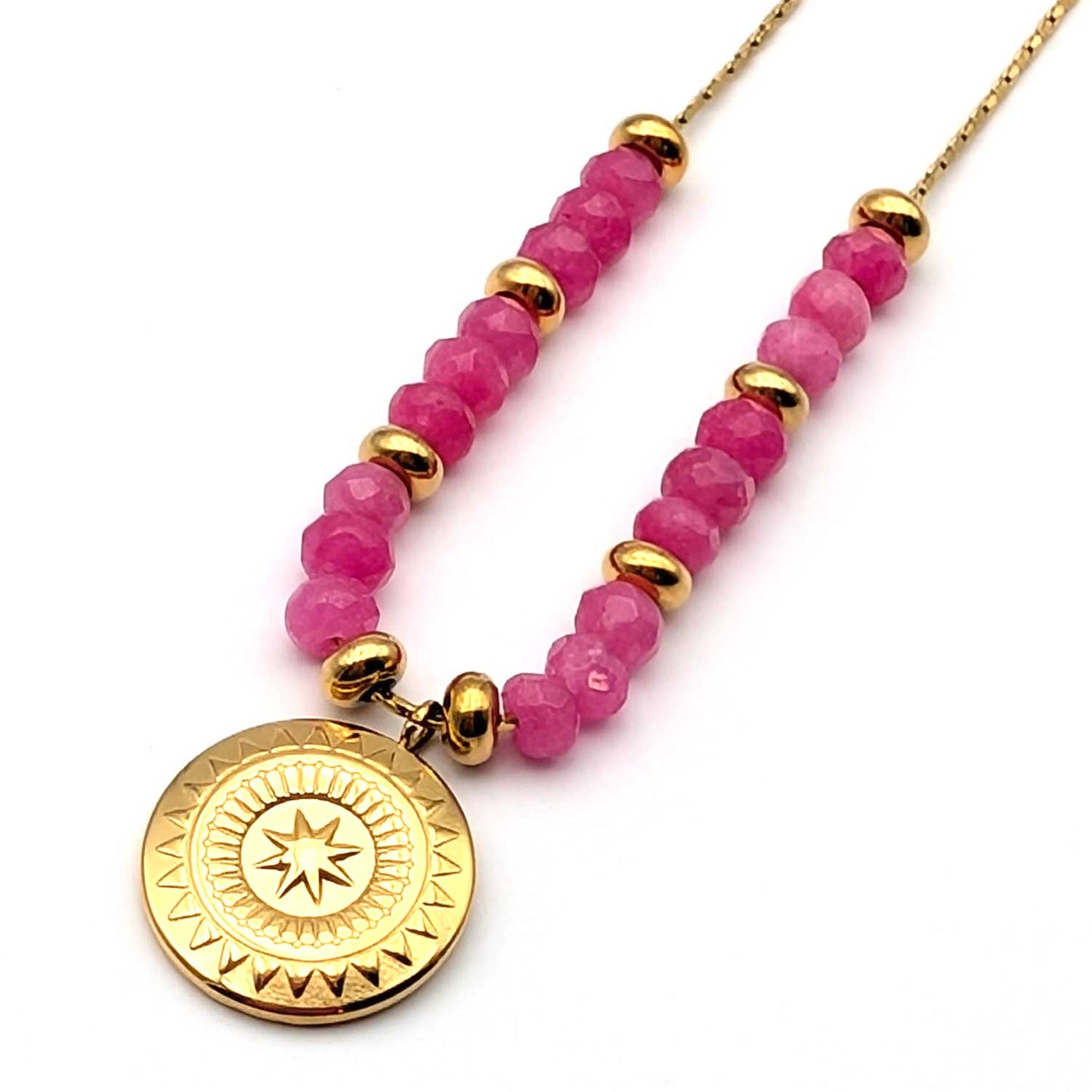 Collier Louise Pink - Les vrais amis sont comme les étoiles