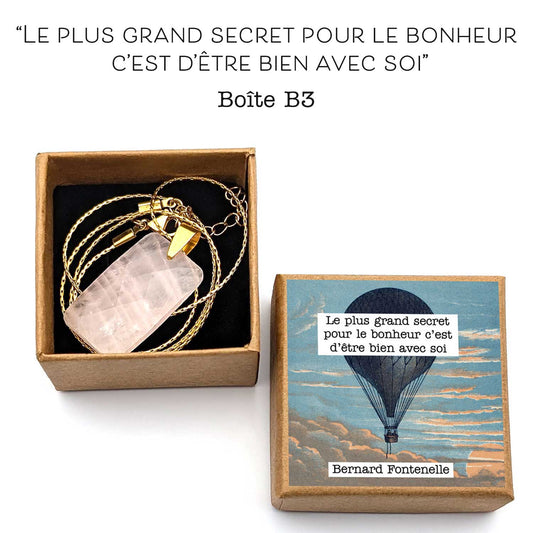 Collier Tamara - Quartz rose