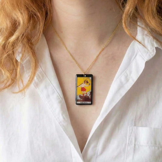 Collier pendentif tarot - The Fool - Le Fou