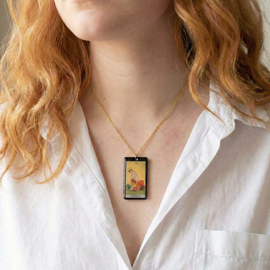 Collier pendentif tarot - Strength - La Force