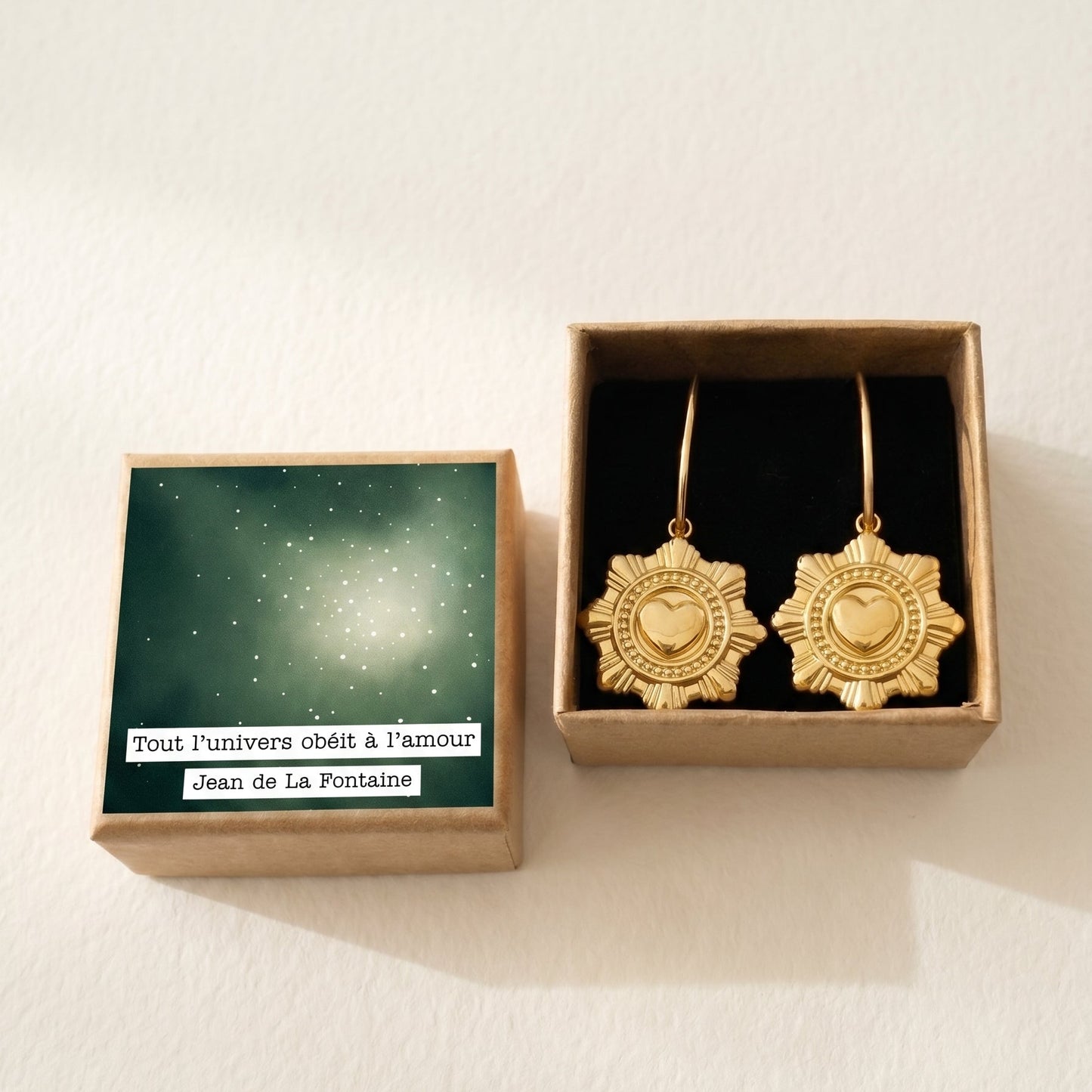 Boucles d'oreilles Big Heart doré