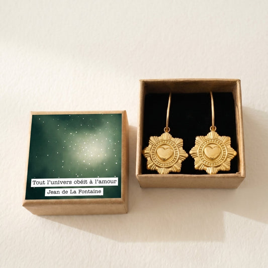 Boucles d'oreilles Big Heart doré