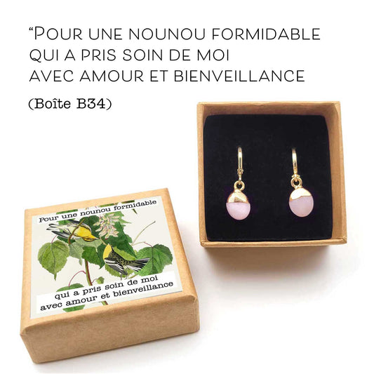 cadeau nounou bijou bracelet boucle d'oreille cadeau nourrice fin de contrat
