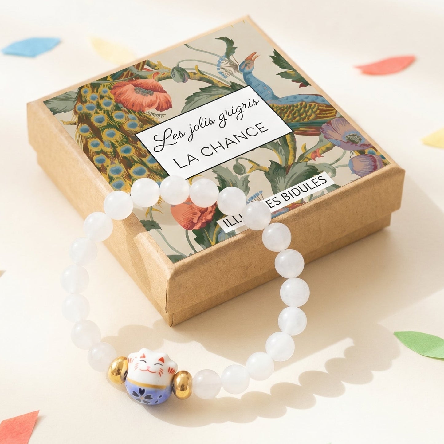 🐾 Bracelet Chat Porte-Bonheur Bleu– Un petit grigri plein de tendresse
