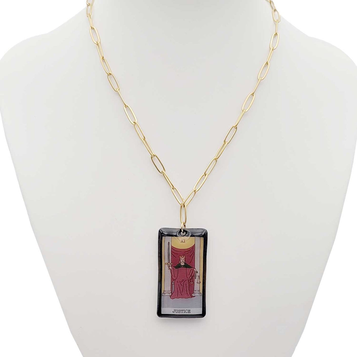 Collier pendentif tarot - Justice