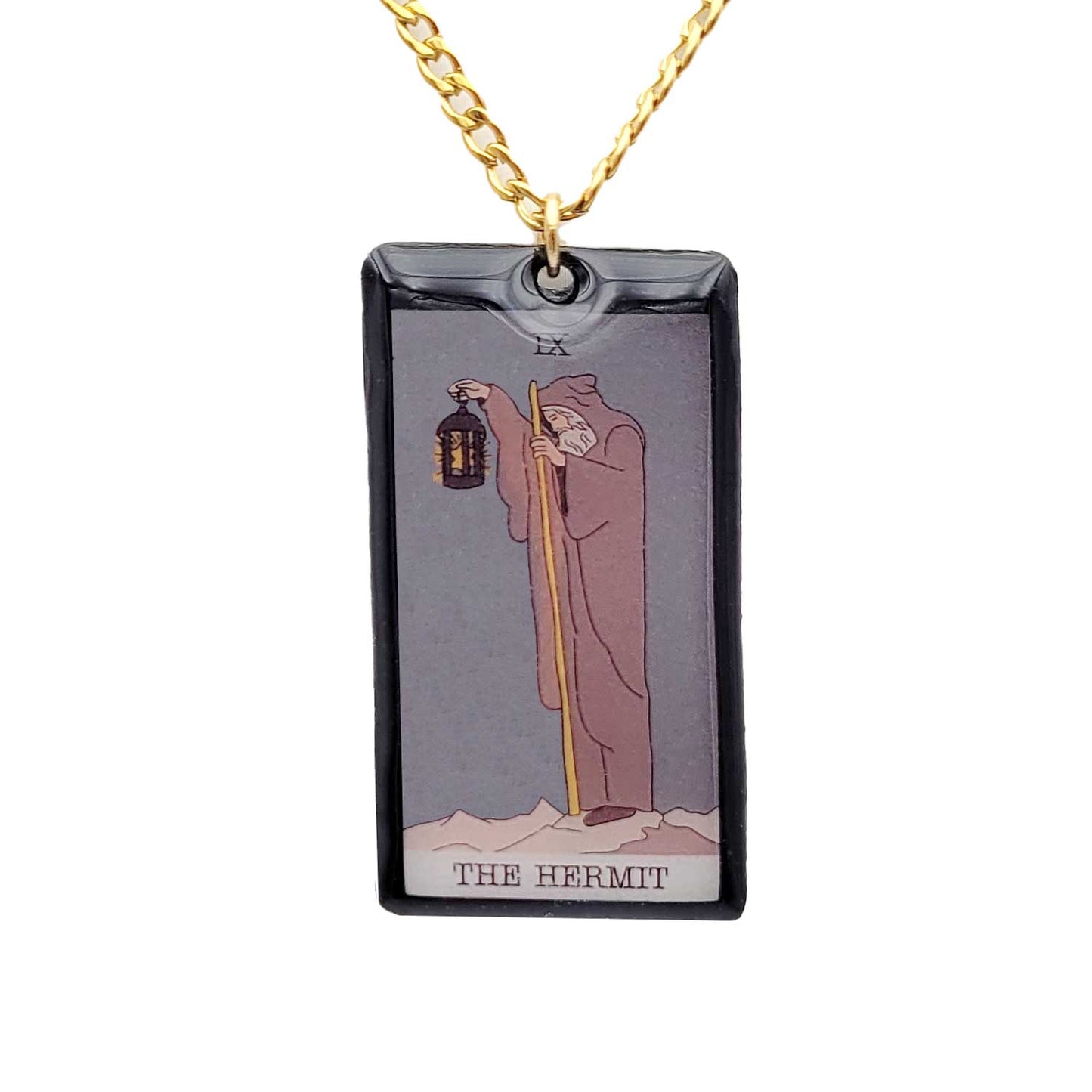 Collier pendentif tarot - The Hermit- L'Ermite
