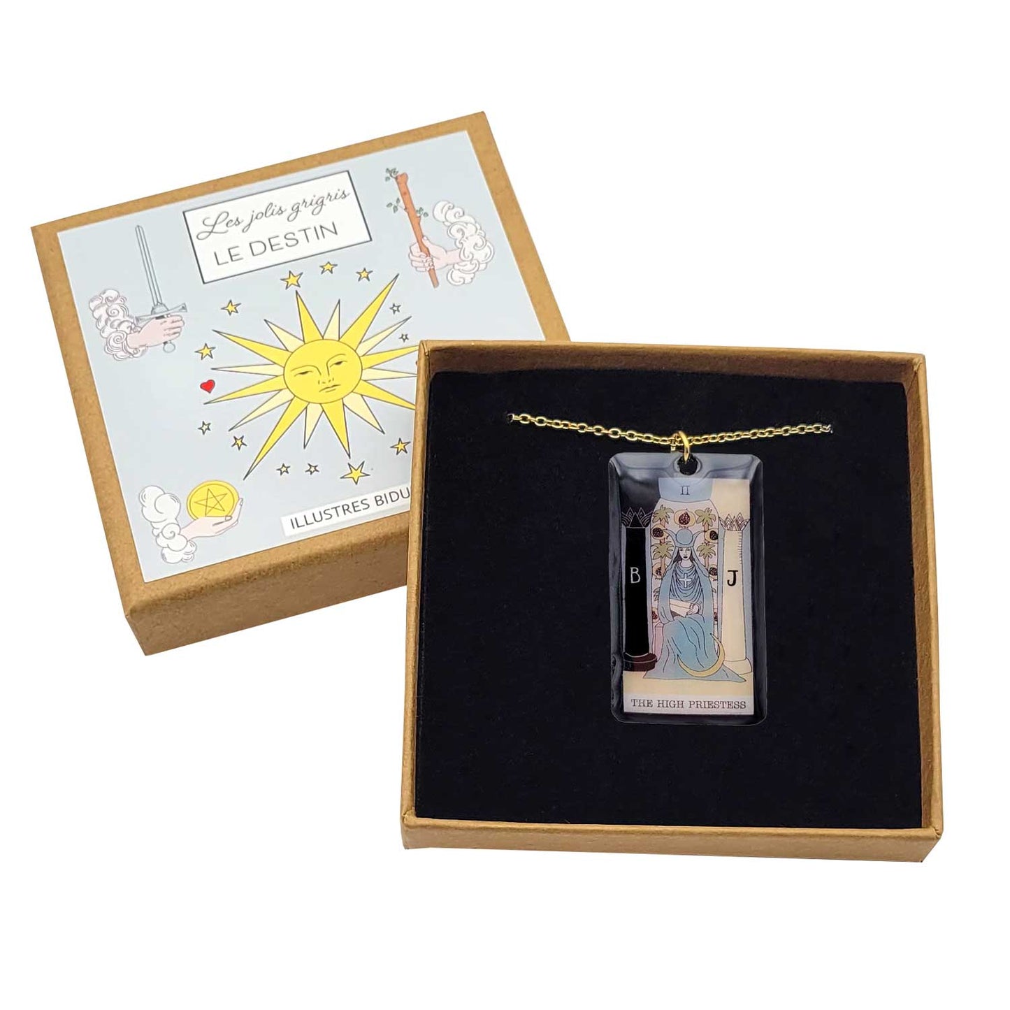 Collier pendentif tarot - The High Priestess - La Grande Prêtresse