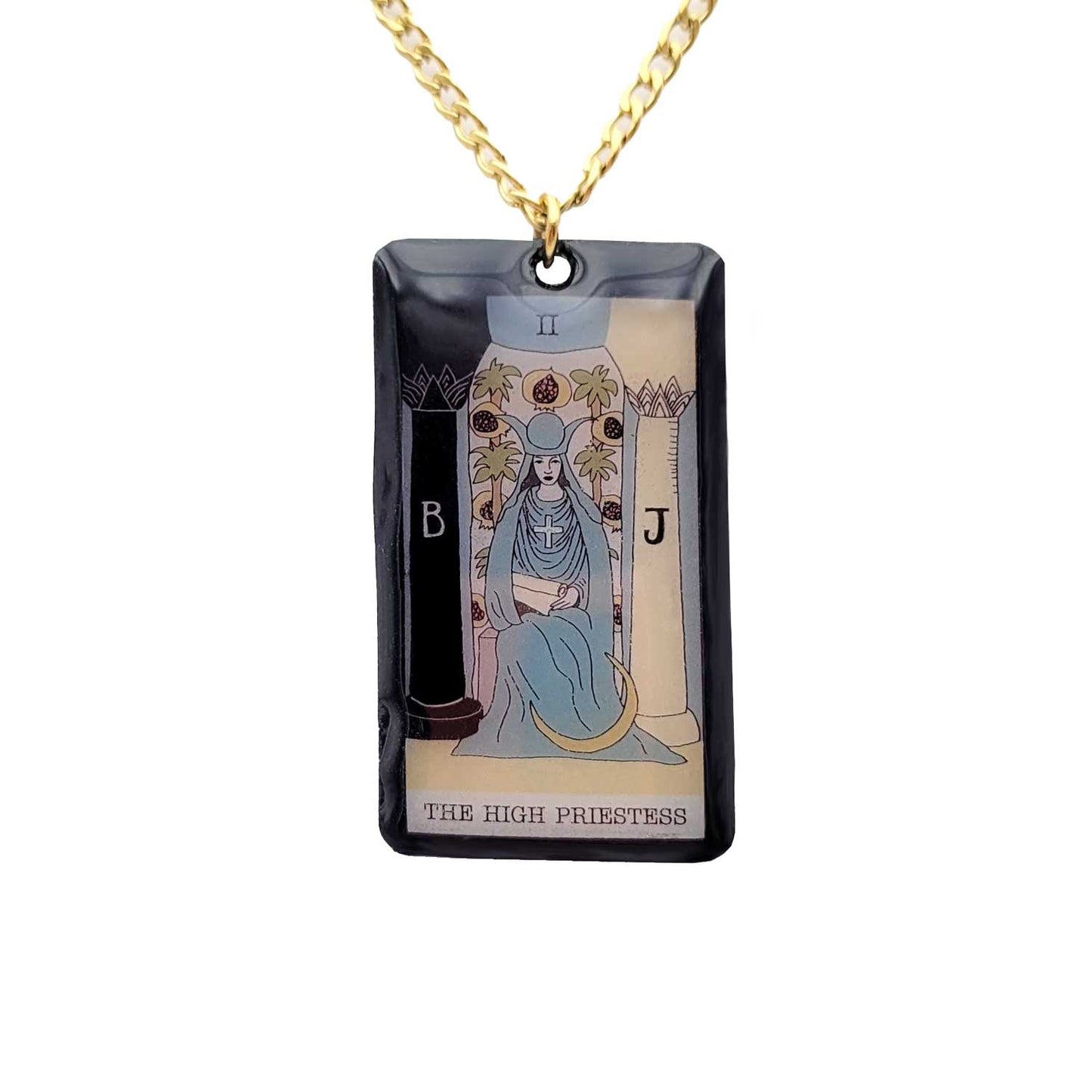 Collier pendentif tarot - The High Priestess - La Grande Prêtresse
