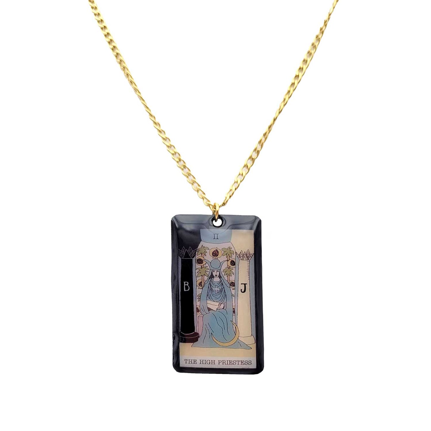 Collier pendentif tarot - The High Priestess - La Grande Prêtresse