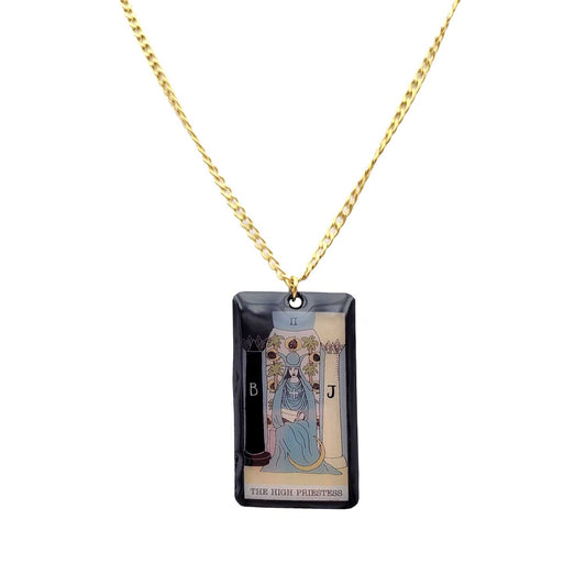 Collier pendentif tarot - The High Priestess - La Grande Prêtresse