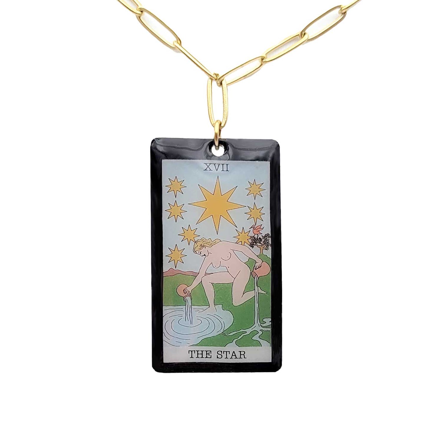 Collier pendentif tarot - The Star - L'étoile