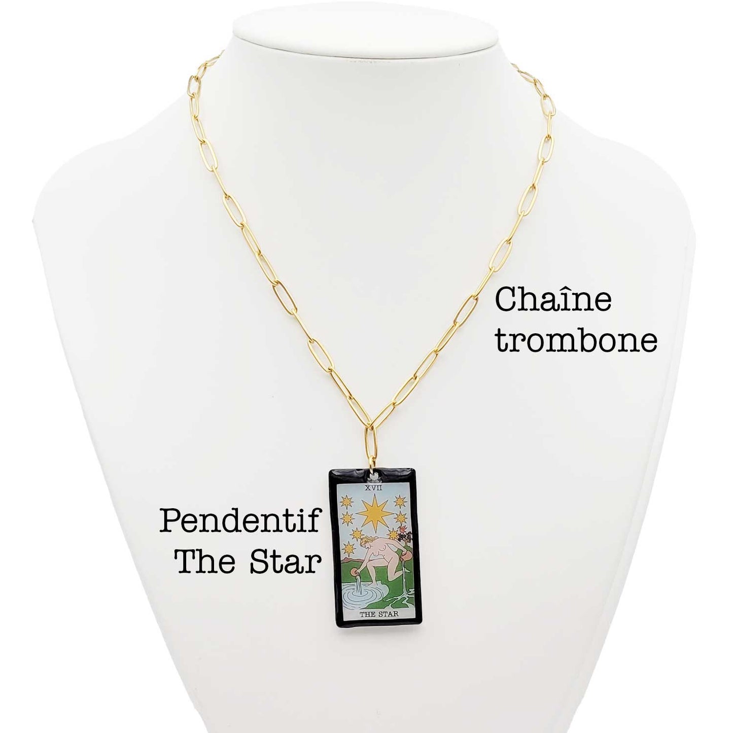 Collier pendentif tarot - The Star - L'étoile