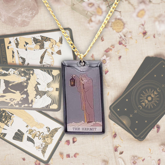 Collier pendentif tarot - The Hermit- L'Ermite