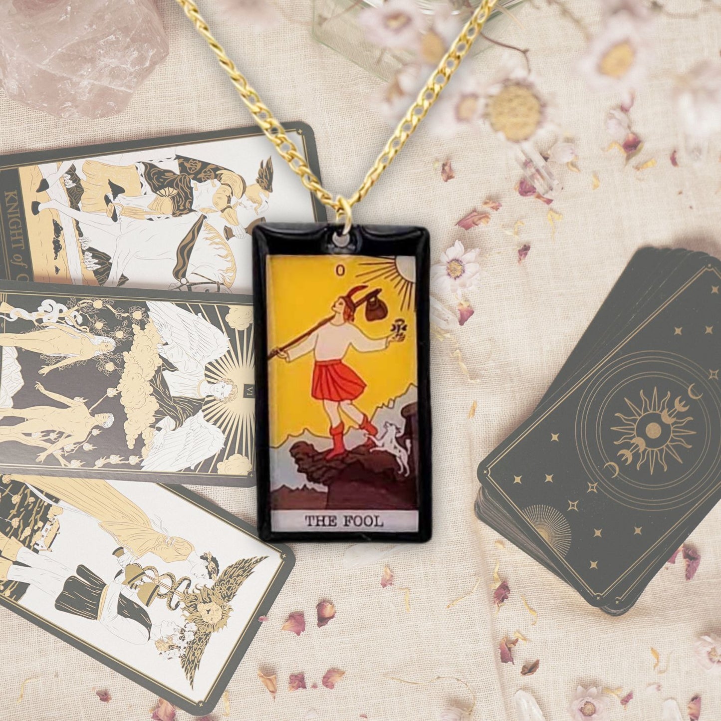 Collier pendentif tarot - The Fool - Le Fou