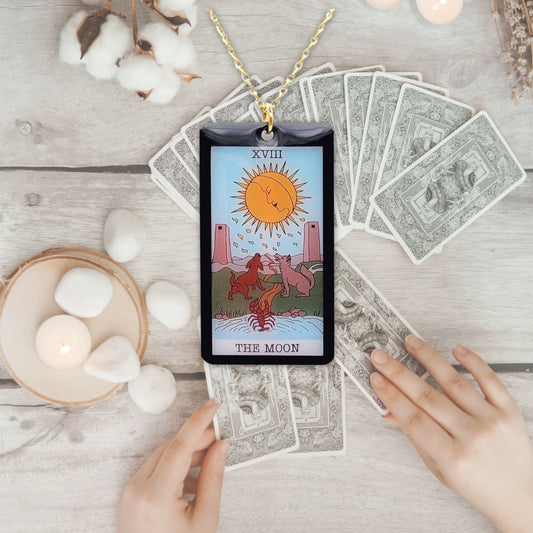 Collier pendentif tarot - The Moon - La Lune