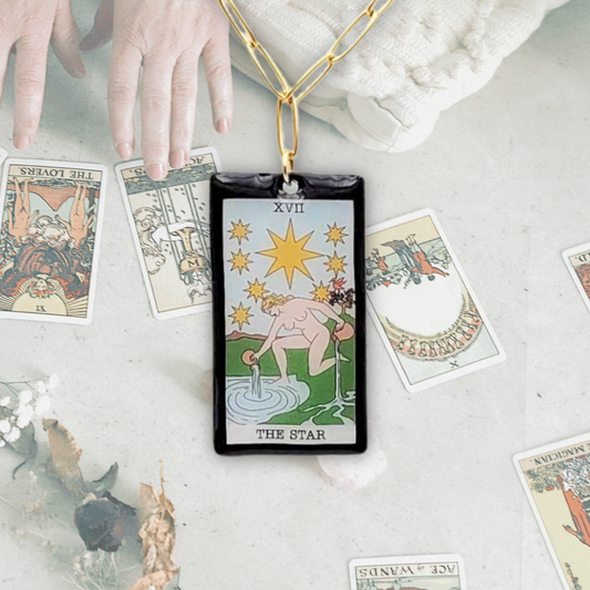 Collier pendentif tarot - The Star - L'étoile