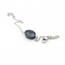 Charger l&#39;image dans la galerie, Bracelet Diane ovale bleu de Prusse - argenté