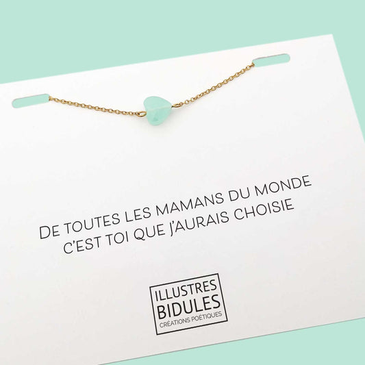 Cadeaux original et spécial pour maman bijou avec message d'amour maman chérie maman d amour