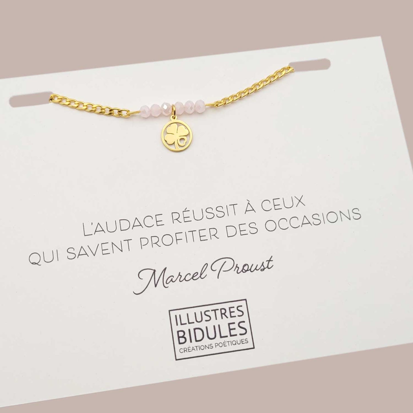 Bracelet porte-bonheur, bijou pour porter chance talisman pour nouveau projet cadeau pour porter chance à une amie