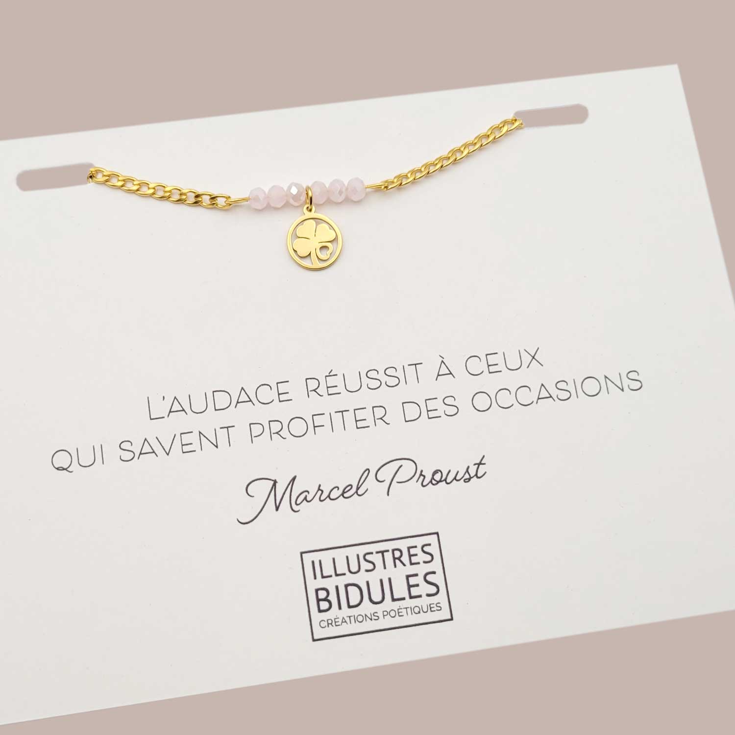 Bracelet porte-bonheur, bijou pour porter chance talisman pour nouveau projet cadeau pour porter chance à une amie