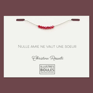 Bracelet Isadora Cerise - Argenté Illustres Bidules